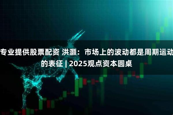 专业提供股票配资 洪灏：市场上的波动都是周期运动的表征 | 2025观点资本圆桌